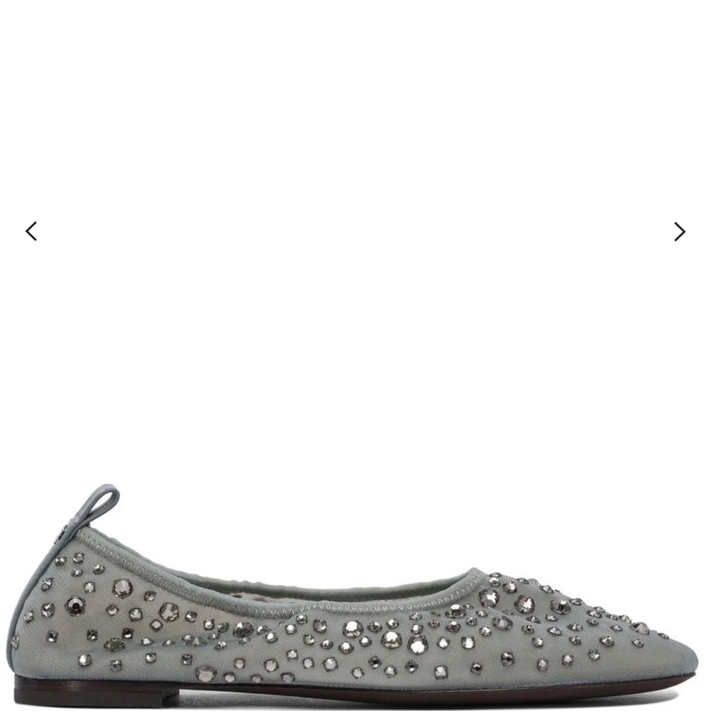 Tory Burch Gray Studded Flats